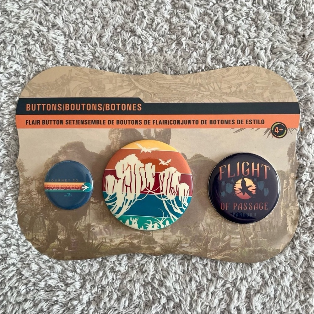 ❄️5/$20 Disney Parks Avatar Pandora Flair Button Set Floating Mountains Flight